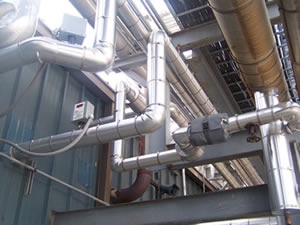 Isolation thermique en aluminium de tuyaux